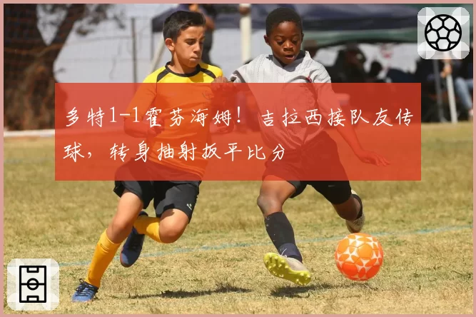 多特1-1霍芬海姆！吉拉西接队友传球，转身抽射扳平比分